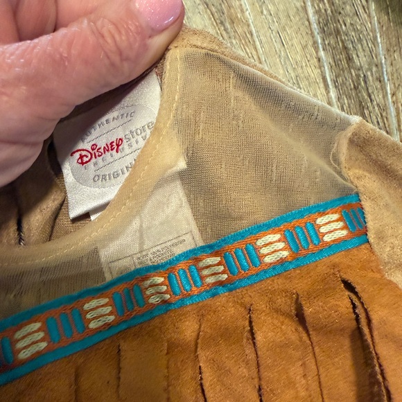 Disney Store Pocahontas Costume Dress kids XXS Fringed Princess Native American - Picture 5 of 8